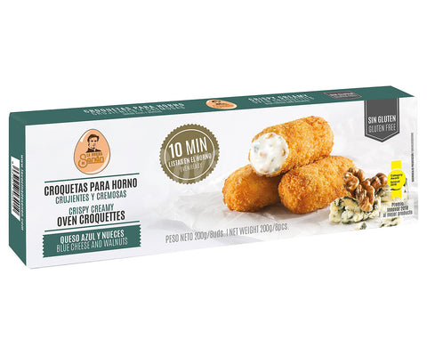 Croquetas for Oven & Gluten Free "Blue Cheese & Walnuts",  8pc/200Gr