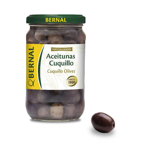 Olives Cuquillo Black Whole, 180Gr Drained - The Gourmet Market