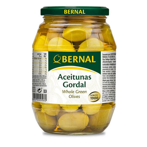 Olives Gordal Whole, 600Gr Drained - The Gourmet Market