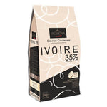 Chocolate White coverture callets Ivoire 36%, 3Kg - The Gourmet Market